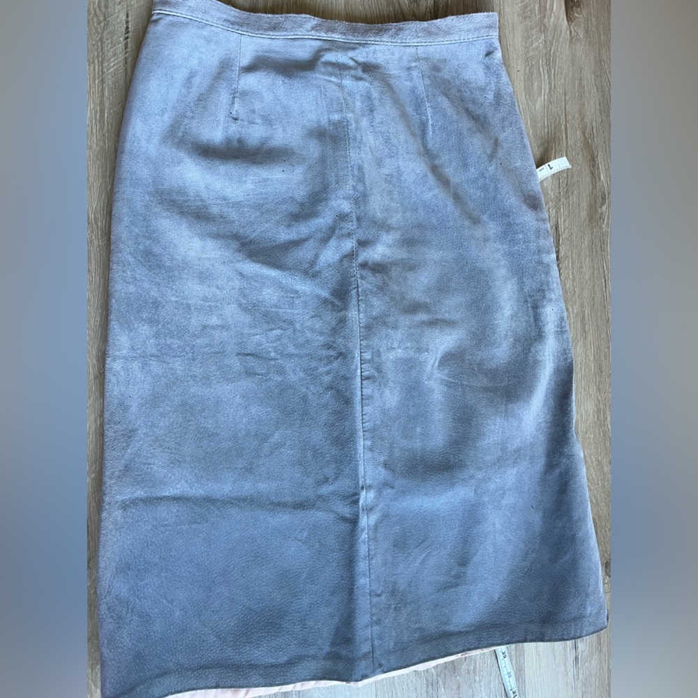 Gray Suede Skirt